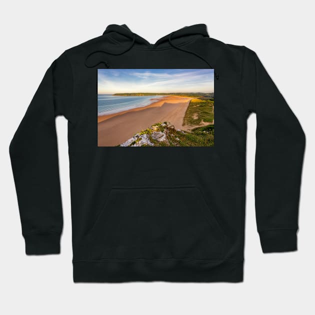 Oxwich Bay from Crawley Woods, Gower Hoodie by dasantillo